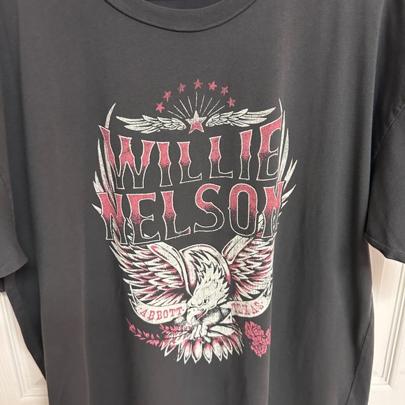 Daydreamer Willie Nelson Abbott Texas Graphic T Shirt Large Vintage Black Size L - Picture 5 of 7